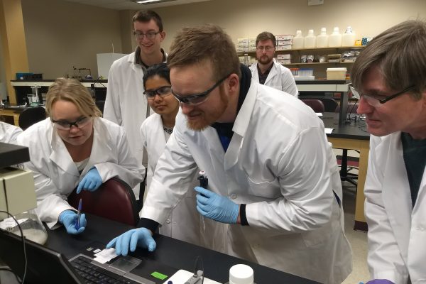 Rob Boyle and biomanufacturing lab