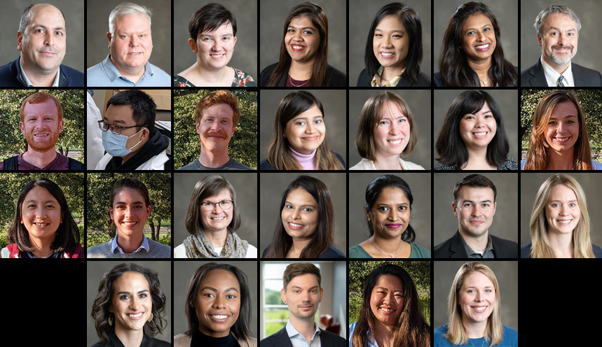 Collage photo of the 26 members of the Class of 2023