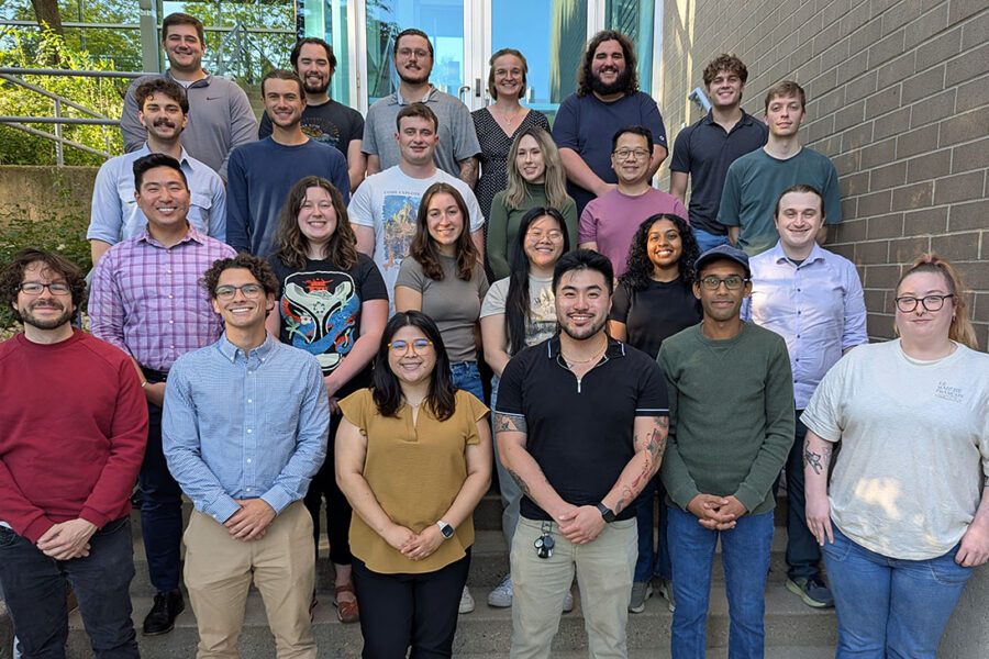 photo of the incoming Class of 2027 MS in Biotechnology Program graduate students at orientation, August 21, 2025